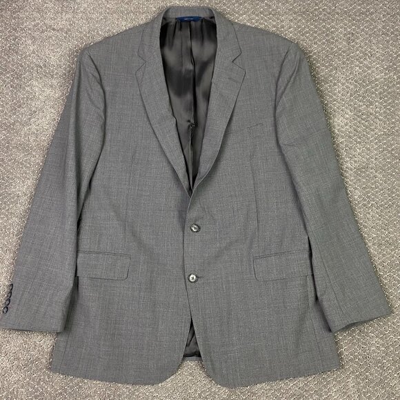 Brooks Brothers Regent Fit Blazer Sports Coat Men 44R Gray Lanificio de Tollegno - Picture 1 of 16